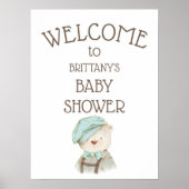  Teddy Bear Baby shower Welkomstteken Poster (Voorkant)