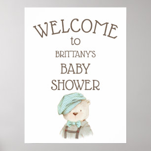 Teddy Bear Baby shower Welkomstteken Poster