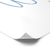 Teddy Bear Baby shower Welkomstteken Poster (Hoek)