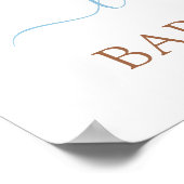 Teddy Bear Baby shower Welkomstteken Poster (Hoek)