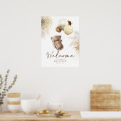 Teddy Bear Baby shower Welkomstteken Poster (Keuken)