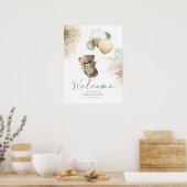 Teddy Bear Baby shower Welkomstteken Poster (Keuken)