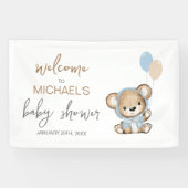 Teddy Bear Baby shower Welkomstteken Spandoek (Horizontaal)