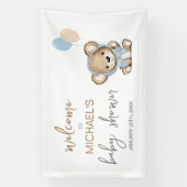Teddy Bear Baby shower Welkomstteken Spandoek (Verticaal)