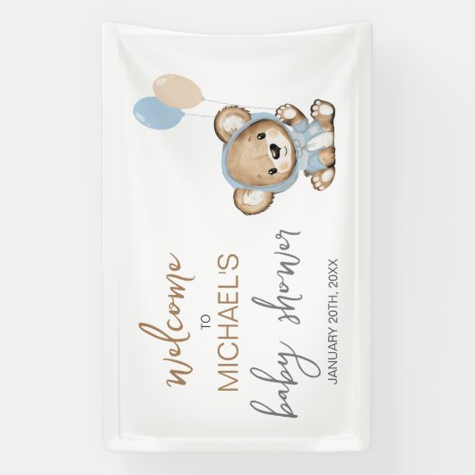 Teddy Bear Baby shower Welkomstteken Spandoek (Verticaal)