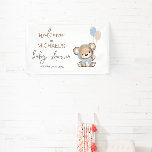 Teddy Bear Baby shower Welkomstteken Spandoek (Insitu)