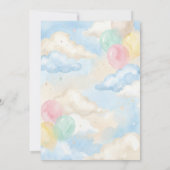 Teddy Bear Baby Shower with Brown Sage Balloons Kaart (Achterkant)