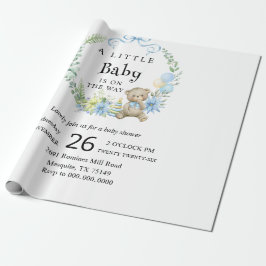 Teddy Bear Baby shower Wrapping Paper Cadeaupapier