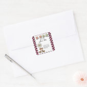 Teddy Bear Baby Vierkante Sticker (Envelop)