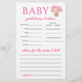 Teddy Bear Baby Voorspellingsspel Flyer (Voorkant)