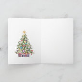 Teddy Bear Baby's First Christmas  Kaart (Binnen)