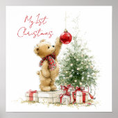 Teddy Bear Baby's First Christmas  Poster (Voorkant)