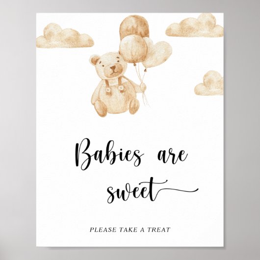 Teddy Bear baby's zijn schattig Poster (Voorkant)