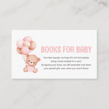 Teddy Bear Ballon Baby shower Book Request