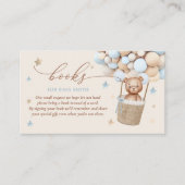 Teddy Bear Ballon Baby shower Book Request Informatiekaartje (Voorkant)