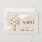 Teddy Bear ballon Barly wachten Dank u Kaart (Voorkant)