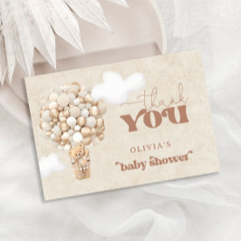 Teddy Bear ballon Barly wachten Dank u Kaart