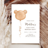 Teddy Bear ballon Beary eerste verjaardagsfeestje Kaart