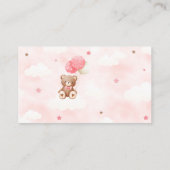 Teddy Bear ballon meisje luier Raffle Kaart (Achterkant)