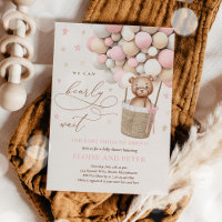Teddy Bear Ballon Pink Barly Wake Baby shower