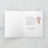 Teddy Bear Ballon Pink God Ouders Thankful Kaart (Binnen)