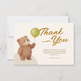 Teddy Bear Ballonnen Baby Borrel Bedankkaart