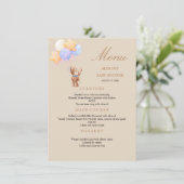 Teddy Bear Ballonnen Baby Shower Menu (Staand voorkant)