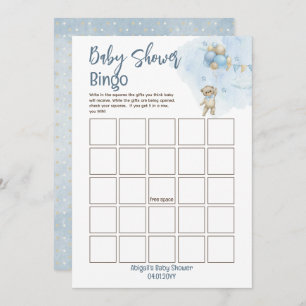 Teddy Bear ballonnen Barly Wachten Baby shower Bin Kaart