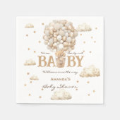 Teddy Bear ballonnen Barly Wait Boho Baby shower Servet (Voorkant)