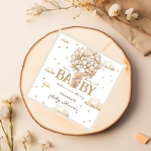 Teddy Bear ballonnen Barly Wait Boho Baby shower Servet