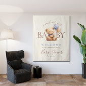 Teddy Bear Ballonnen Boho Blauwe Roos Bloem Rustie Wandkleed