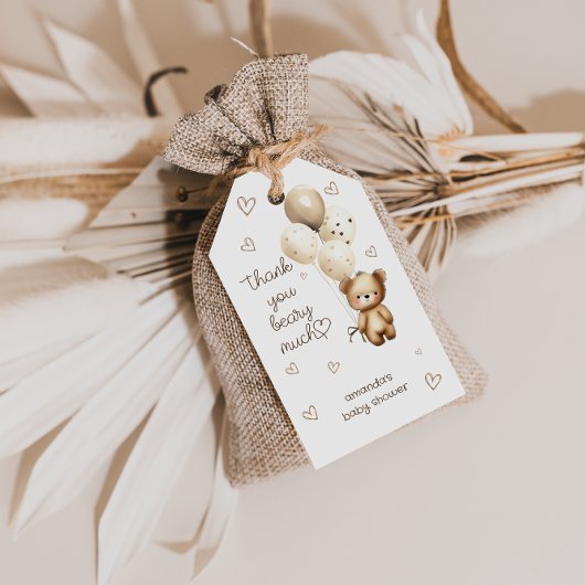 Teddy Bear Ballonnen Dank Je Beary Veel Cadeaulabel