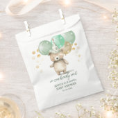 Teddy Bear Ballonnen Groen Goud Baby shower Bedankzakje (Geknipt)