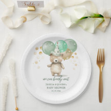 Teddy Bear Ballonnen Groen Goud Baby shower