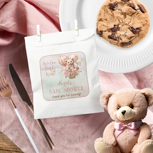 Teddy Bear Ballonnen Meisje Barly Wachten Baby sho Bedankzakje