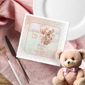 Teddy Bear Ballonnen Meisje Barly Wachten Baby sho Servet