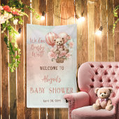 Teddy Bear Ballonnen Meisje Barly Wachten Baby sho Spandoek