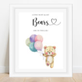 Teddy Bear ballonnen - raad hoeveel beren Poster