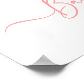 Teddy Bear Balloon Baby Meisje Douche Welkom Poste Poster (Hoek)