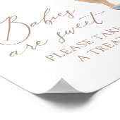 Teddy Bear Balloon Baby shower Baby's zijn zoet Poster (Hoek)