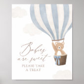 Teddy Bear Balloon Baby shower Baby's zijn zoet Poster (Voorkant)