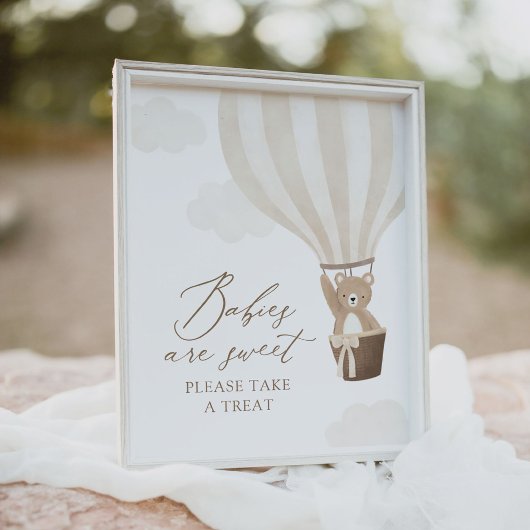 Teddy Bear Balloon Baby shower Baby's zijn zoet Poster