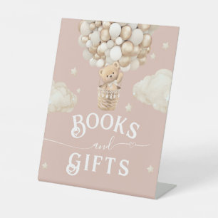Teddy Bear Balloon Baby shower boek Reclamebord Met Voetstuk