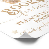 Teddy Bear Balloon Baby shower boeken Poster (Hoek)