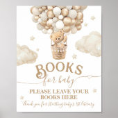 Teddy Bear Balloon Baby shower boeken Poster (Voorkant)