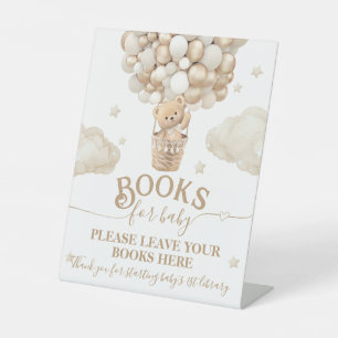 Teddy Bear Balloon Baby shower boeken Reclamebord Met Voetstuk