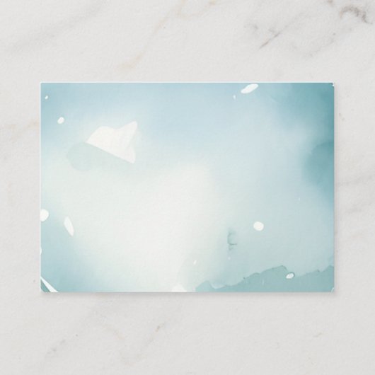 Teddy Bear Balloon Baby shower Diaper Raffle Informatiekaartje (Achterkant)