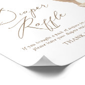 Teddy Bear Balloon Baby shower Diaper Raffle Poster (Hoek)