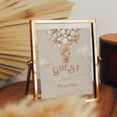 Teddy Bear Balloon Baby shower gastenboek Poster