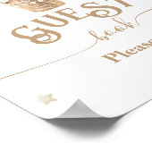 Teddy Bear Balloon Baby shower gastenboek Poster (Hoek)